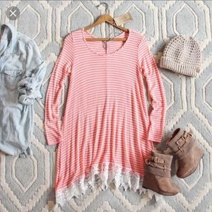 Spool 72 striped neon sweater dress